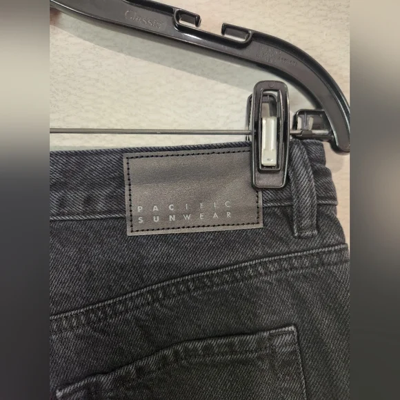 PacSun Casey Lowrise Baggy Wide Leg Jeans Black 25 - Picture 5 of 8